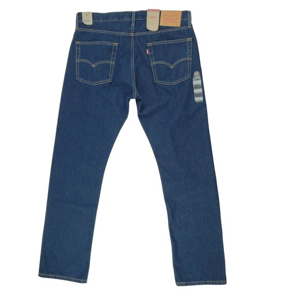 Levi's Jeans Men's 36x32 513 Slim Straight Stretch Denim Blue Dark Wash NWT - Picture 1 of 10